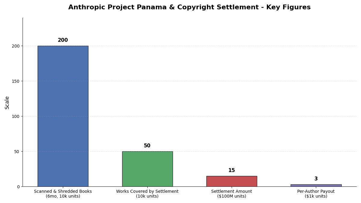 Anthropic Project Panama & 저작권 합의 관련 숫자